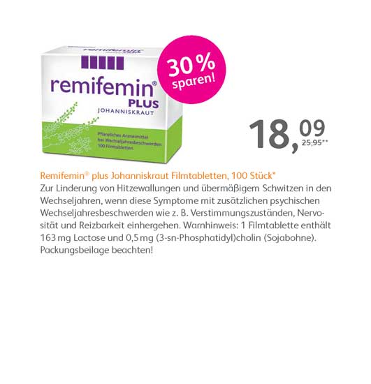 Remifemin plus Johanniskraut Filmtabletten, 100 Stück