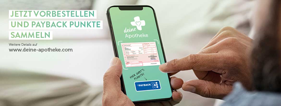 Anzeige "Deine Apotheke"-App - Bestellen und Payback-Punkte sammeln Anzeige "Deine Apotheke"-App - Bestellen und Payback-Punkte sammeln