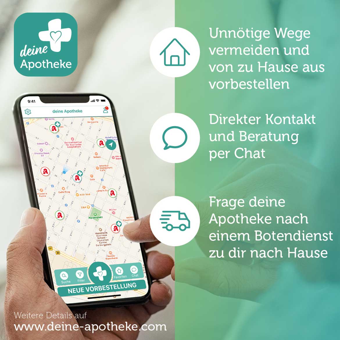 Vorteile "Deine Apotheke"-App Vorteile "Deine Apotheke"-App